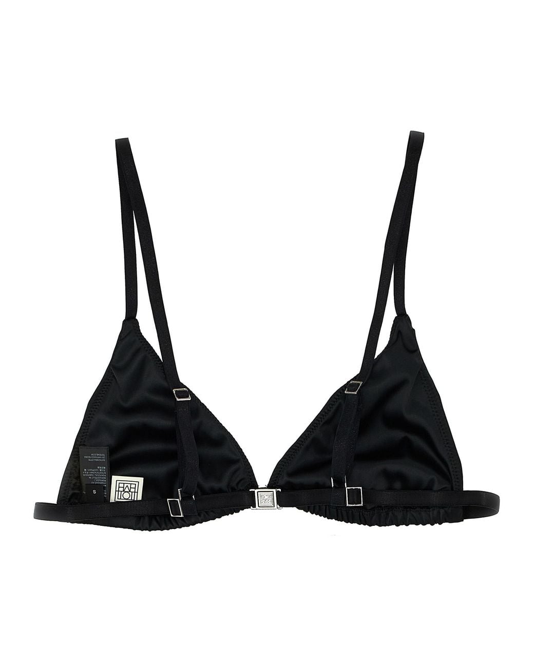 Totême Black Satin Bralette