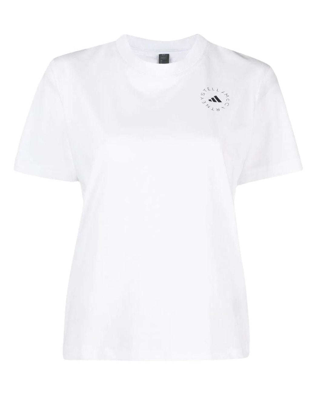 Adidas By Stella McCartney White Adidas By Stella Mccartney Logo Sporty T-Shirt