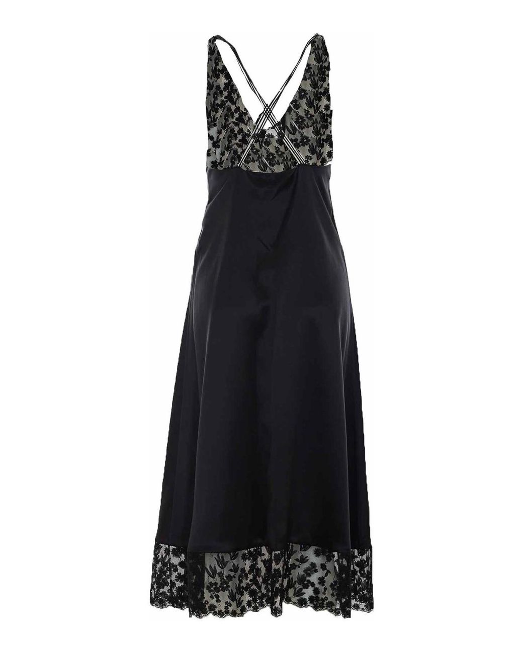 Fendi Black Silk And Lace Dress