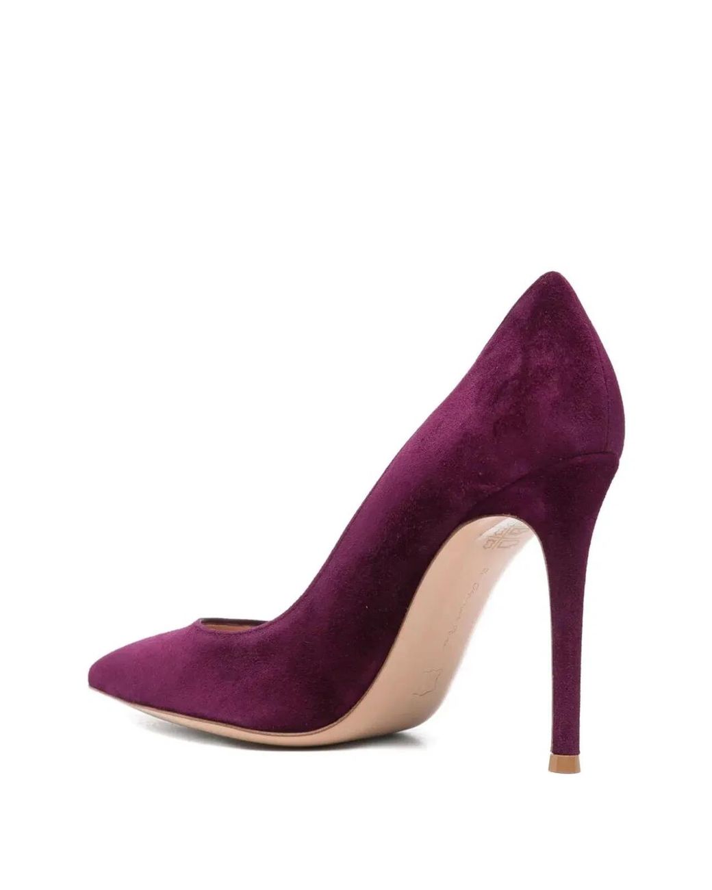 Gianvito Rossi Purple "Gianvito" Suede Leather T. 105 Pump