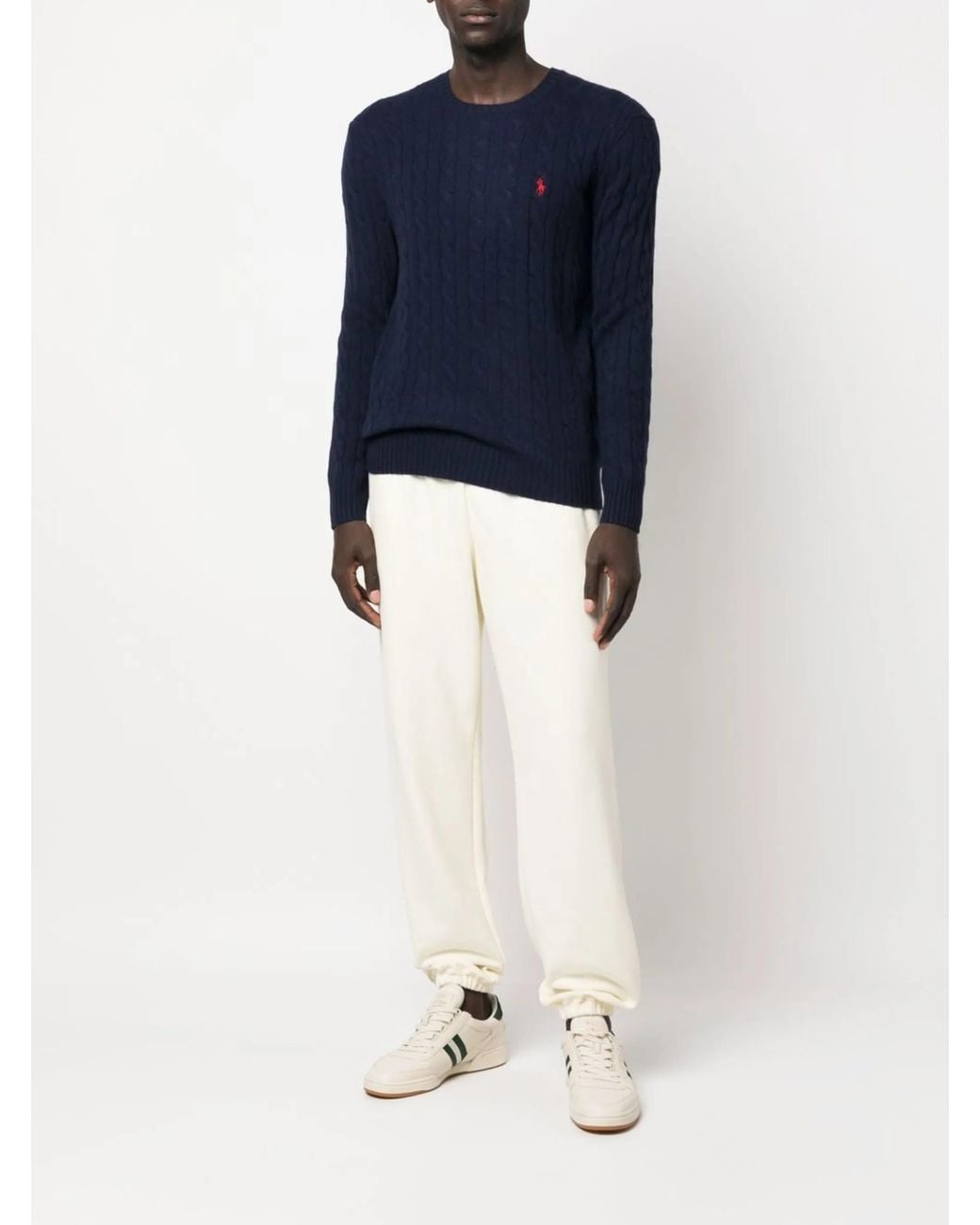 Polo Ralph Lauren Blue Cable Wool And Cashmere Sweater for men
