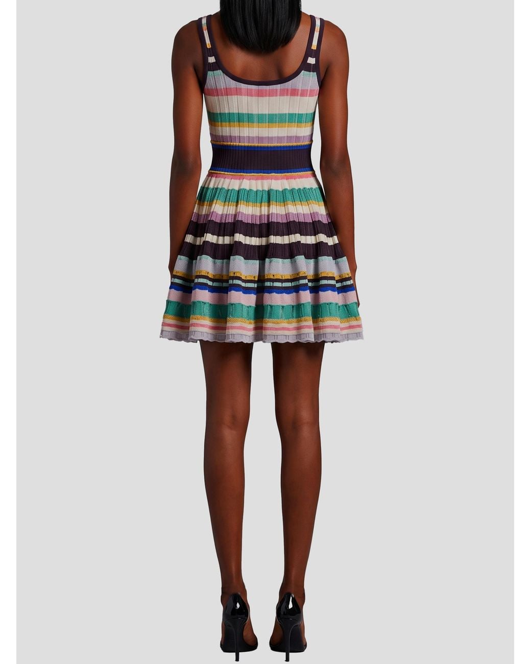 Alaïa Black Scoop Neck Mini Dress