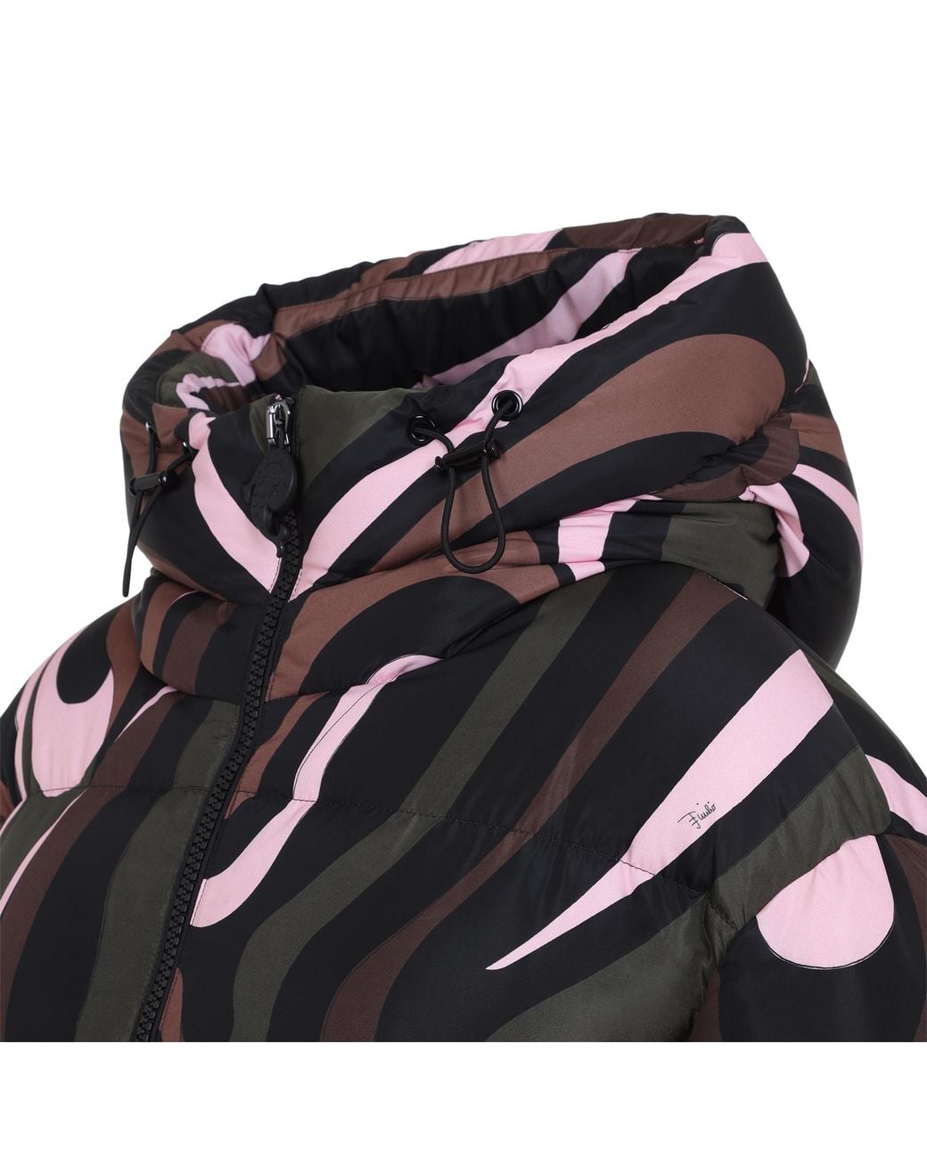 Emilio Pucci Black Khaki Down Jacket