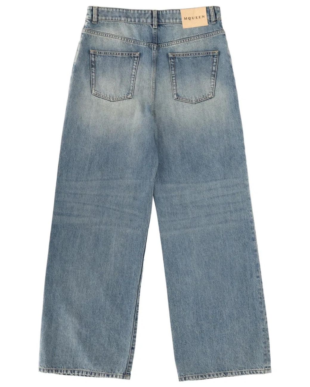 McQueen Blue Wide Leg Jeans