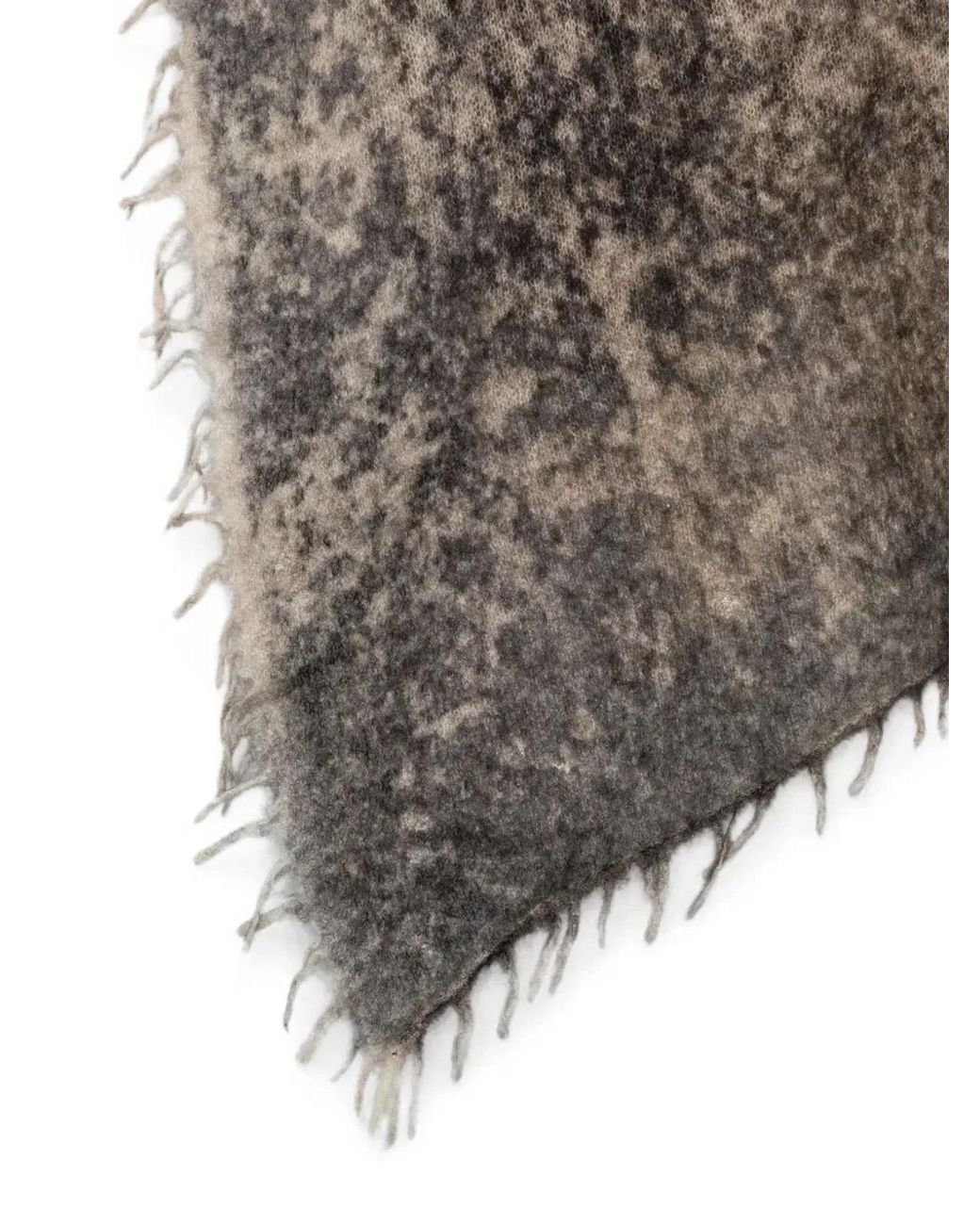 Avant Toi Brown Charcoal Effect Cashmere Scarf 185X90