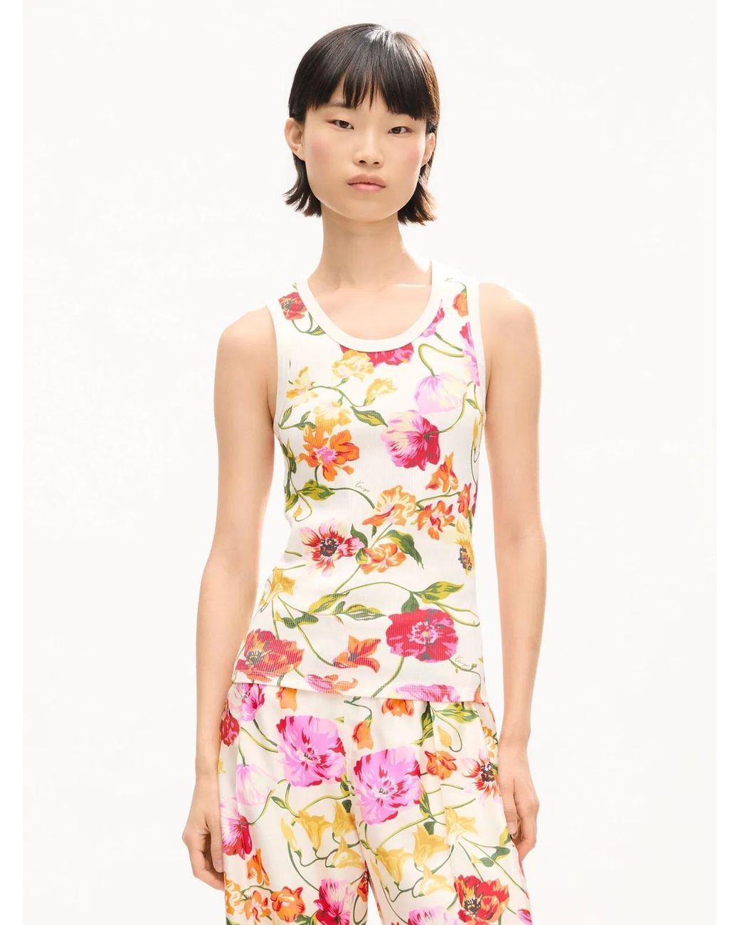 KENZO Pink Floral Tank Top