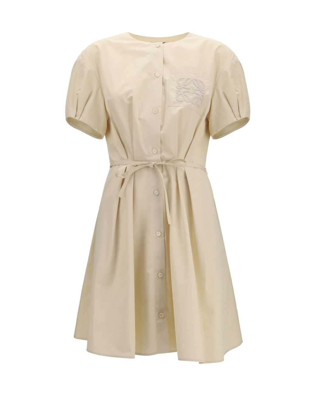Loewe Natural Lightweight Cotton Poplin Dress