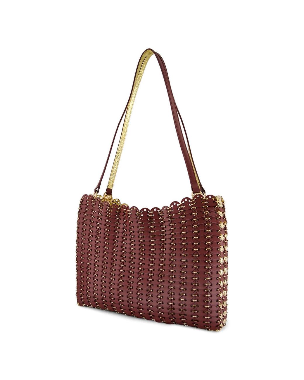 Rabanne Purple Bordeaux Calf Steel Bag