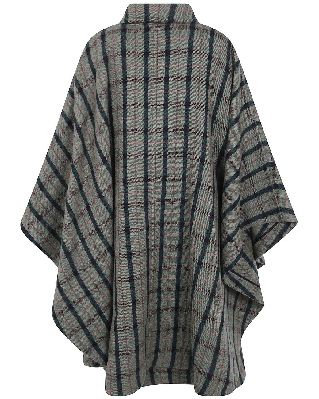 Chloé Gray Check Cape