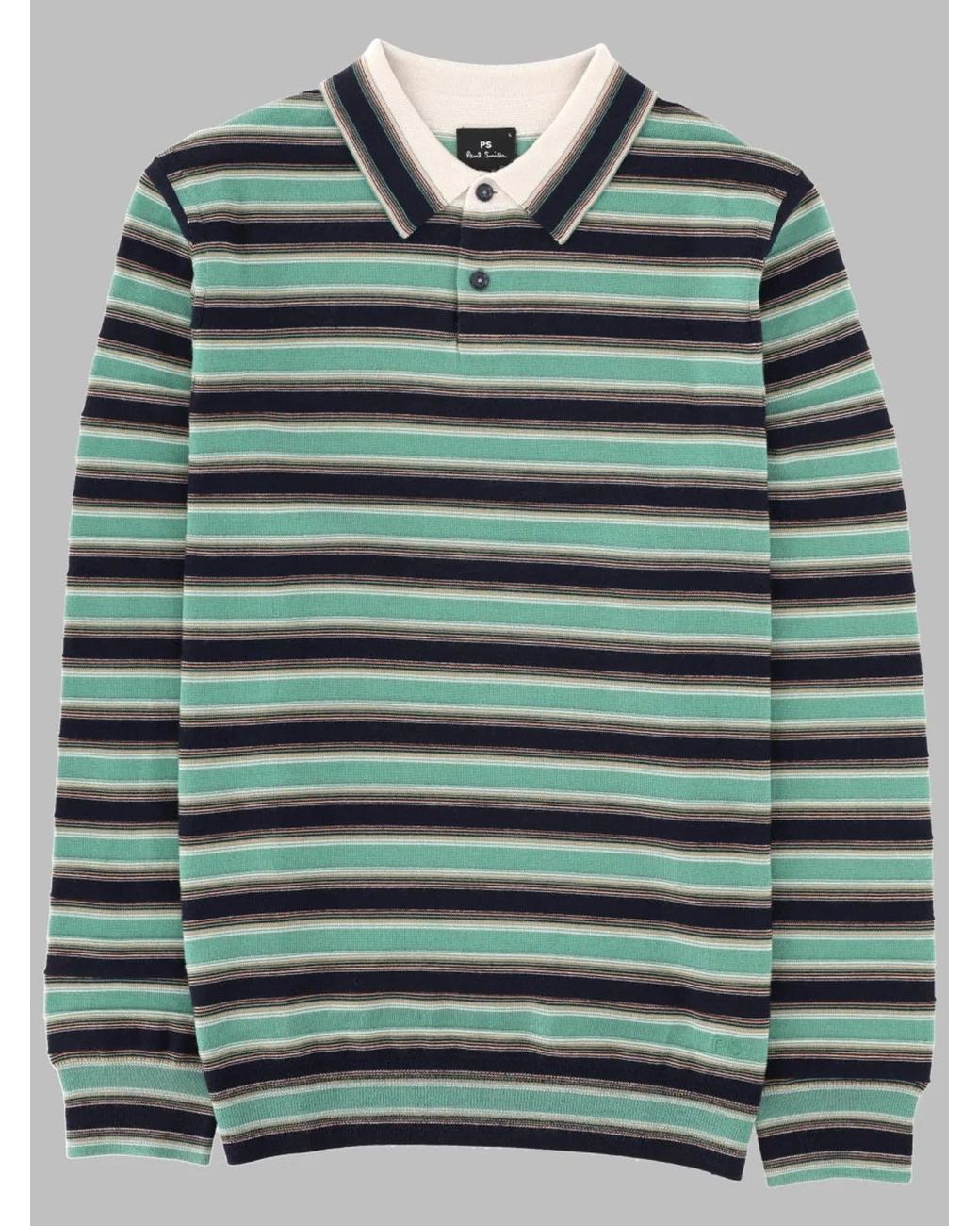 Paul Smith Green Polo Shirt Merino Wool for men