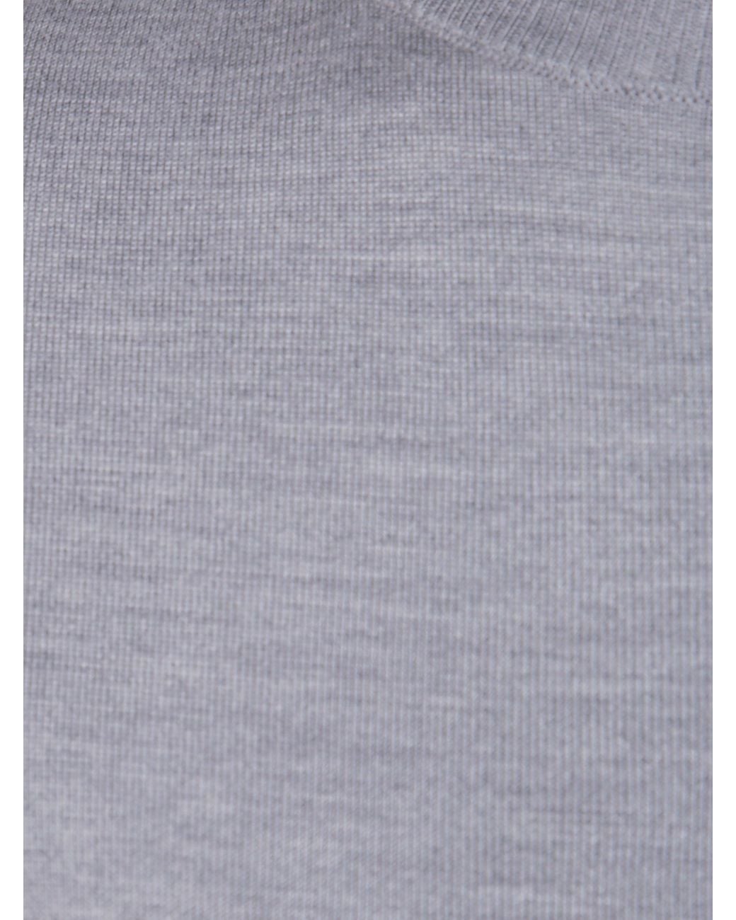 Max Mara Gray "Falesia" Silky Turtle Neck Sweater Clothing