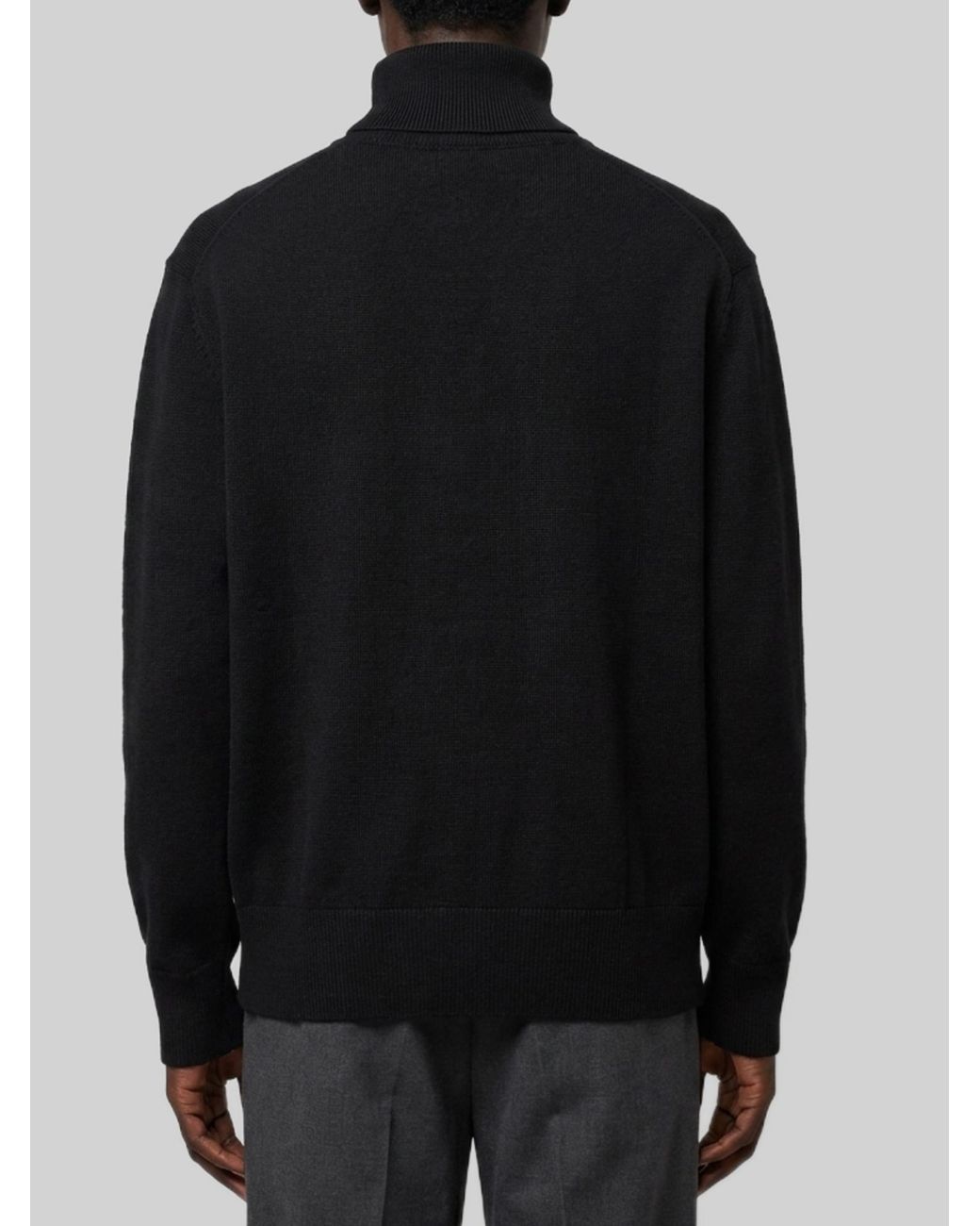 AMI Black Ami De Coeur Turtleneck Sweater for men