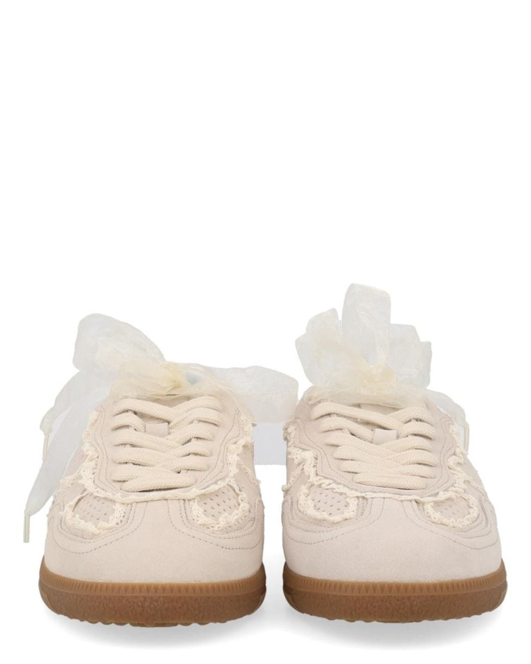 Alohas White Tb.490 Crochet Leather Sneakers
