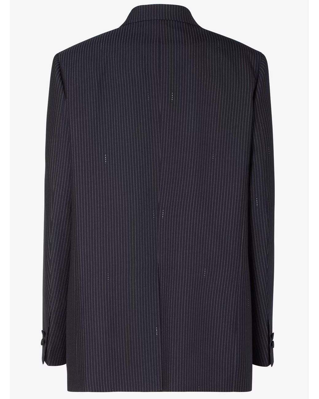 Fendi Blue Wool Blazer