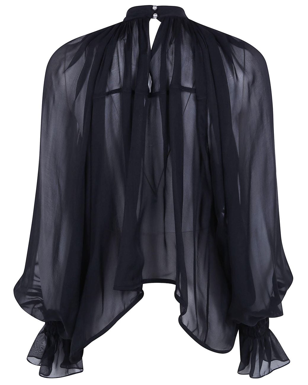 Ann Demeulemeester Blue "Celin" Balloon Top With Drawstrings