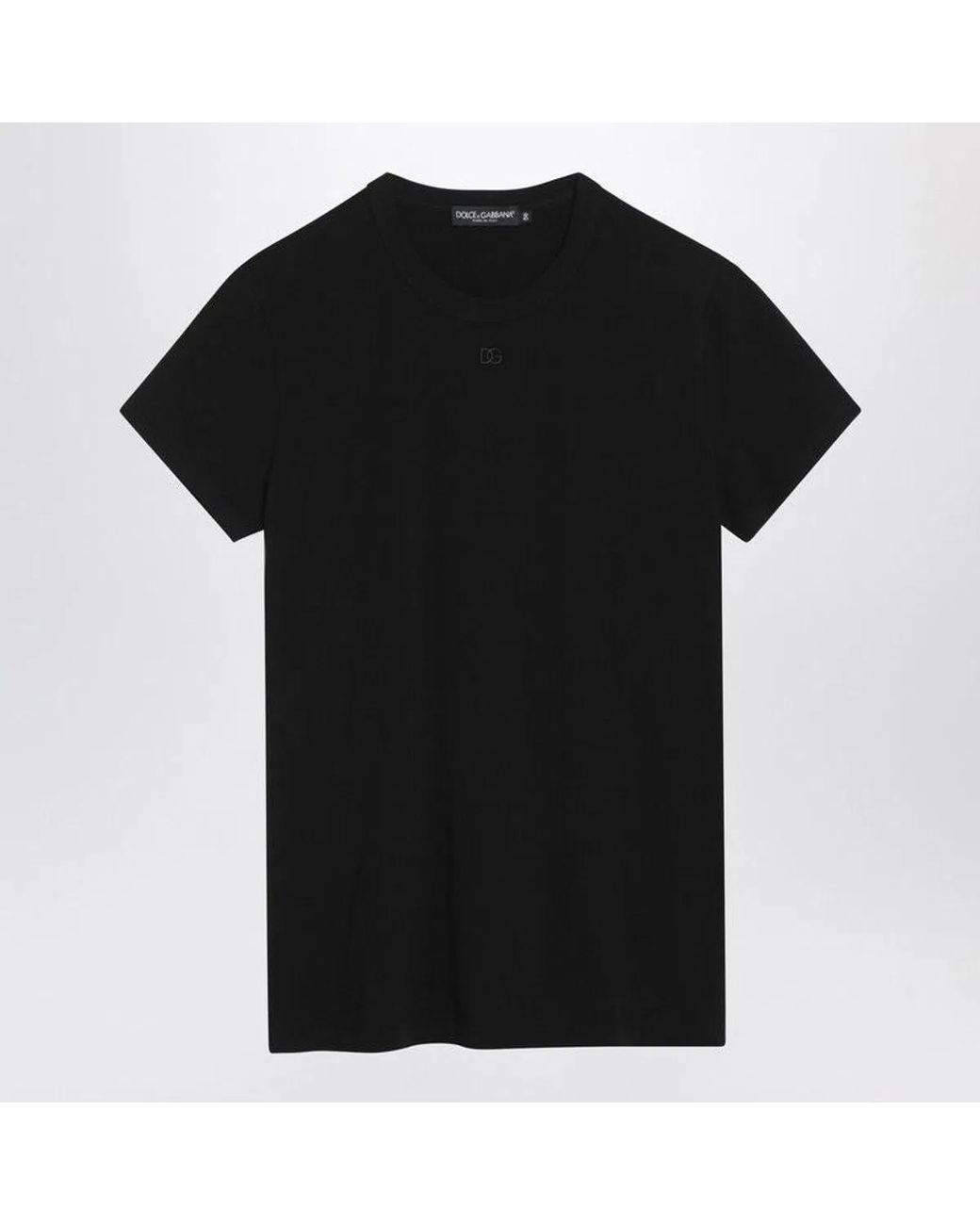 Dolce & Gabbana Black Dolce & Gabbana Cotton Crew-Neck T-Shirt for men