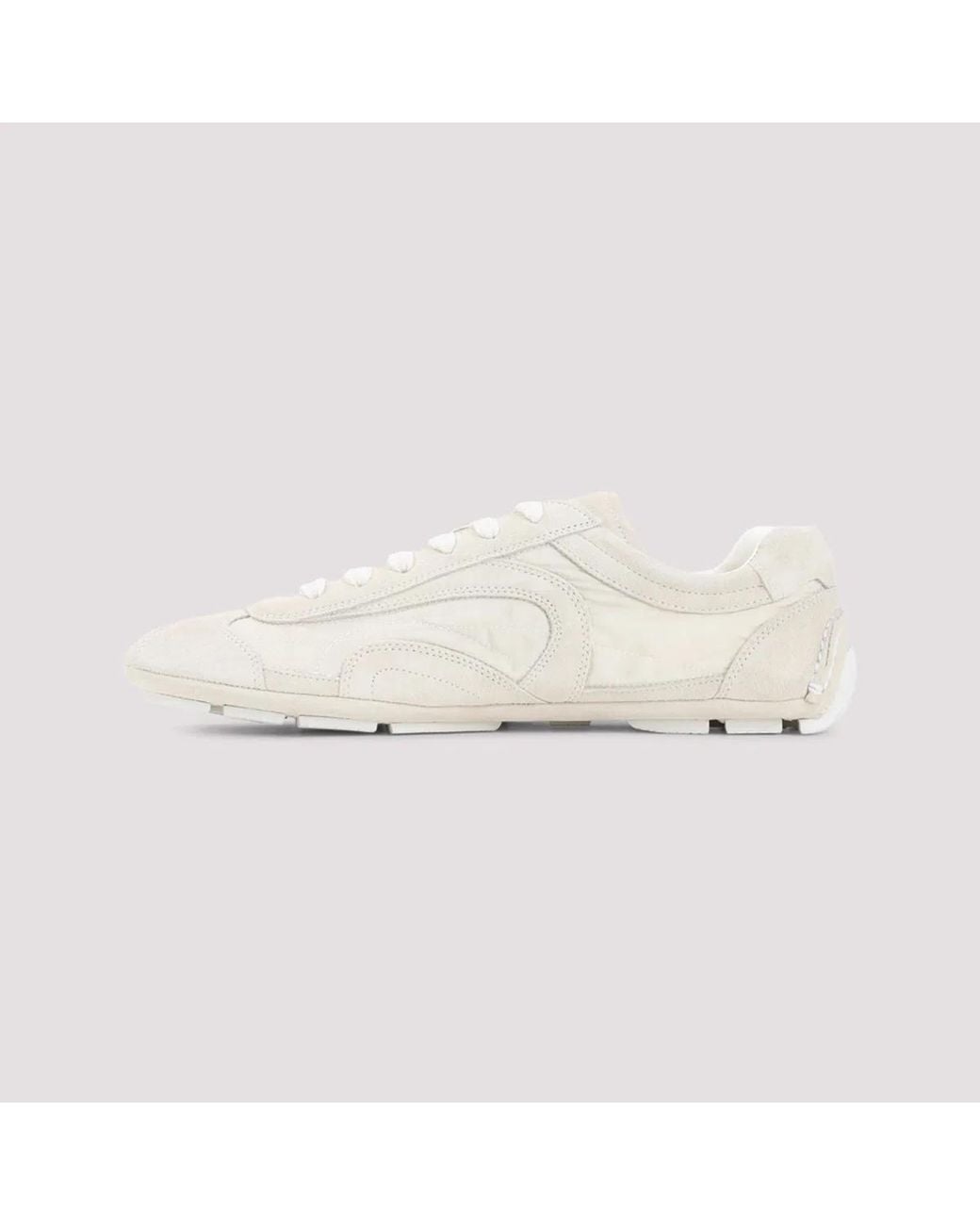 Prada Natural Montecarlo Re-Edition 2025 Nylon And Suede Sneakers for men