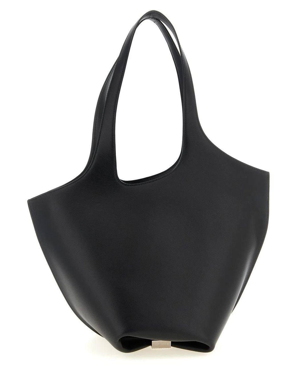 The Attico Black 'La Scoop Medium' Shoulder Bag