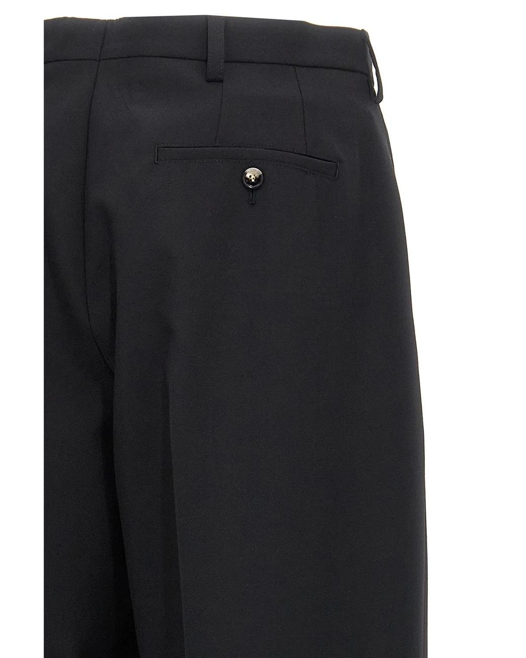 Marni Black Straight Leg Wool Blend Trousers for men