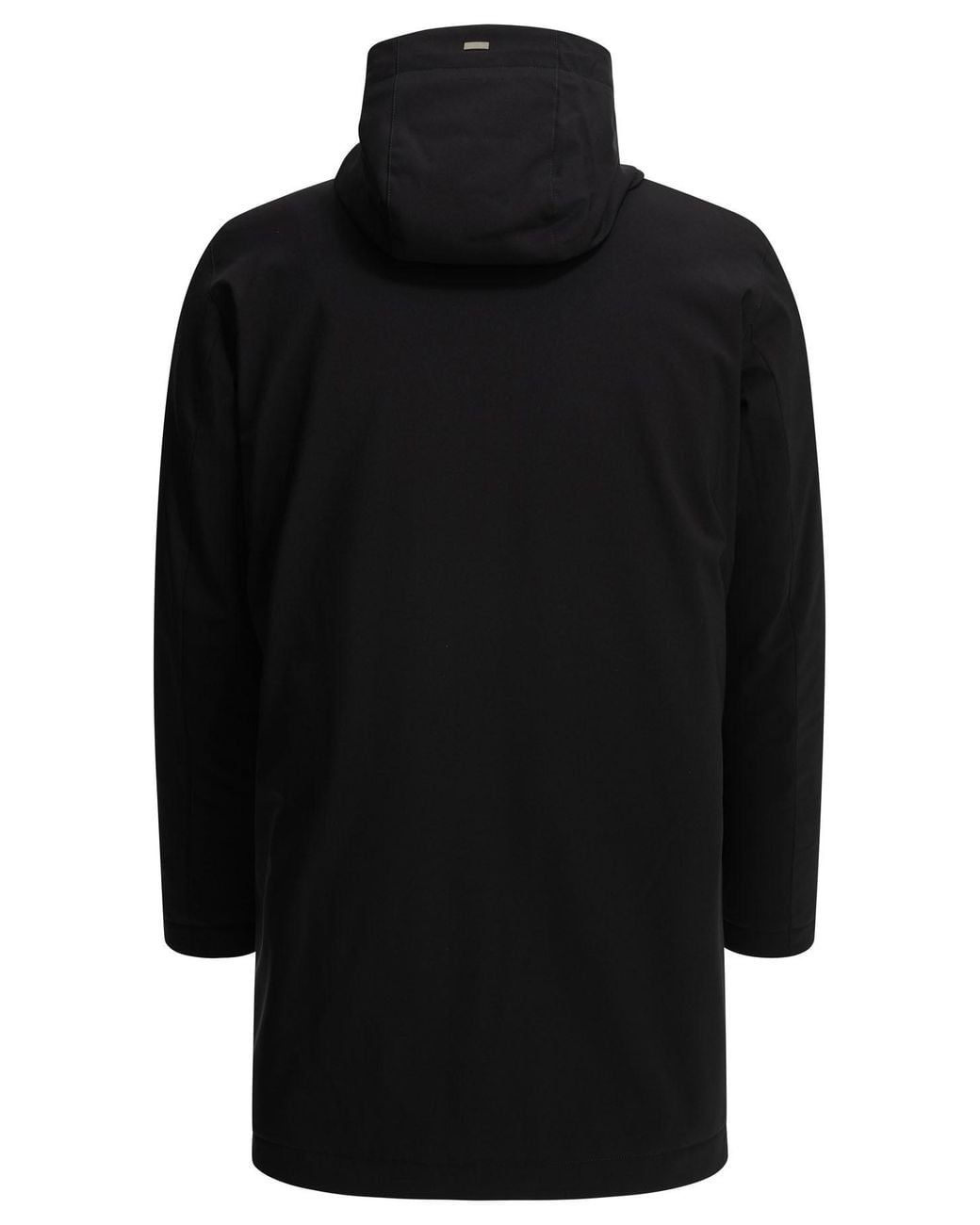 Herno Black Long Down Jacket for men