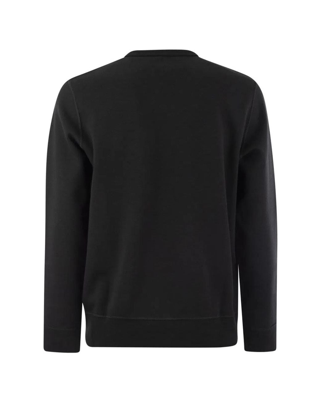 Polo Ralph Lauren Black Double Knit Crew Neck Sweatshirt for men