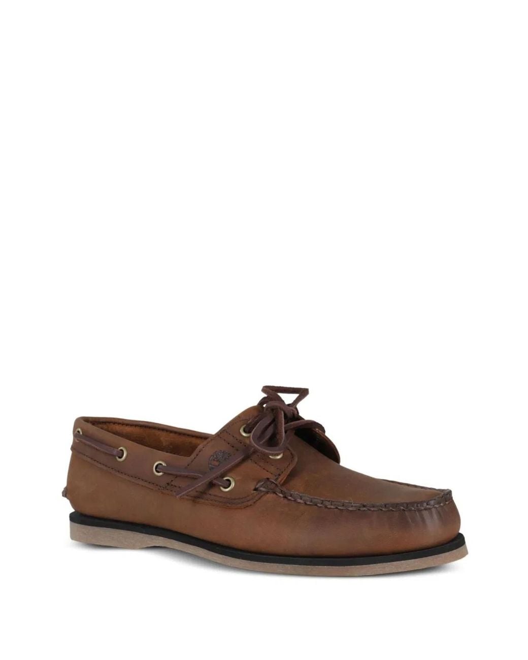 Timberland Brown Leather Flat Shoes for men