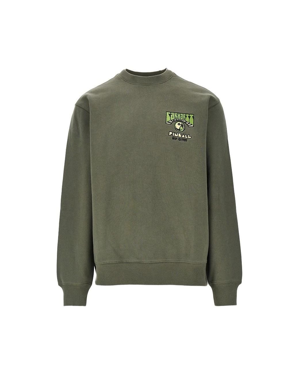 Carhartt Green Pinball Embroidery Crewneck Sweatshirt for men