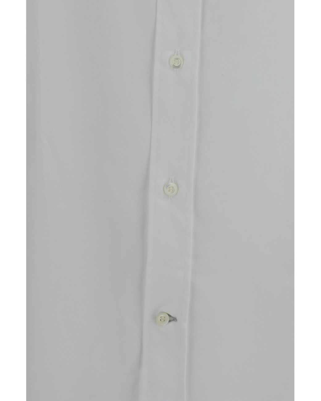 Brunello Cucinelli White Cotton Shirt for men