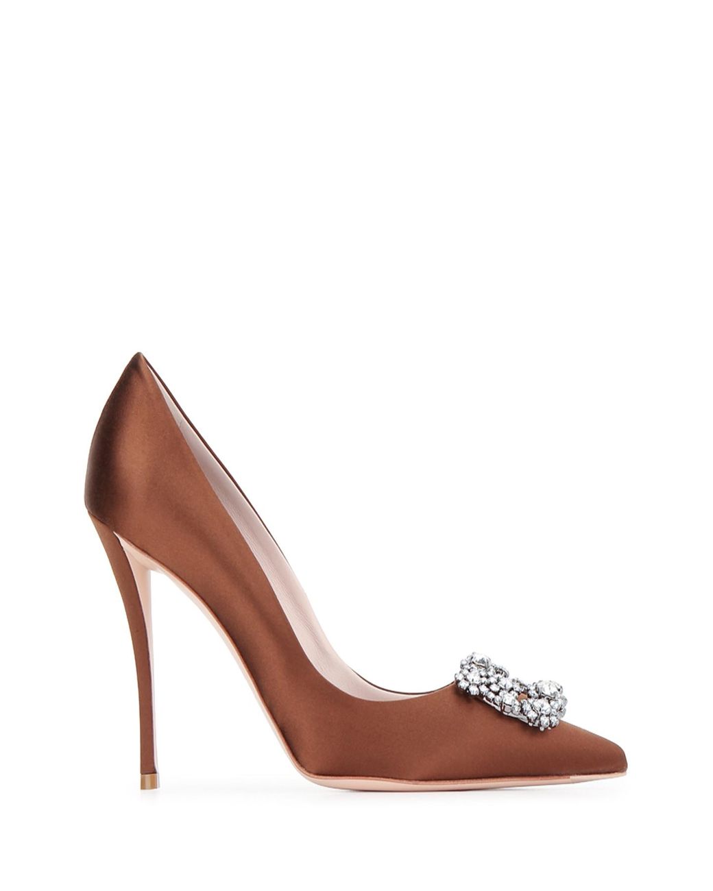 Roger Vivier Brown Dec. Flower Strass B. Sin 100