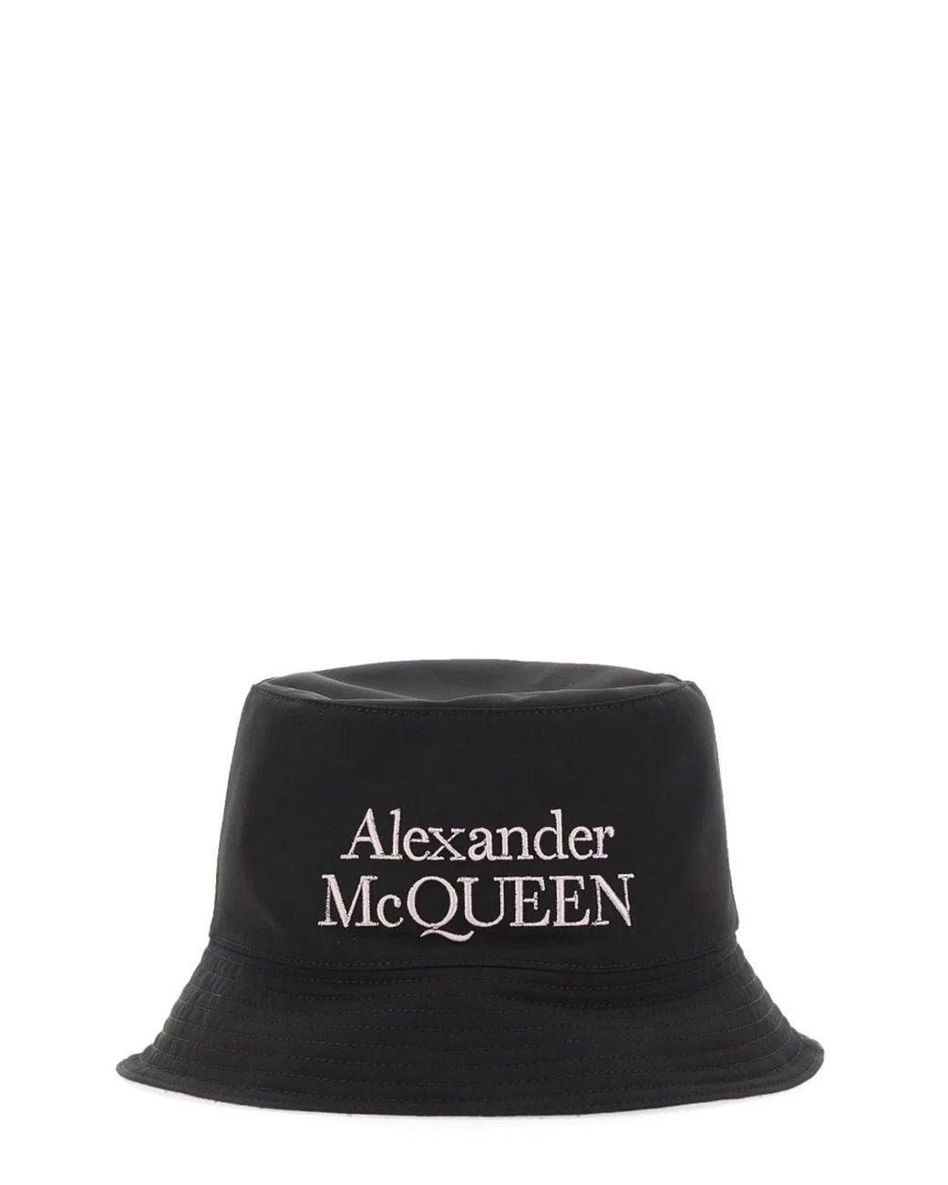 McQueen Black Reversible Bucket Hat for men