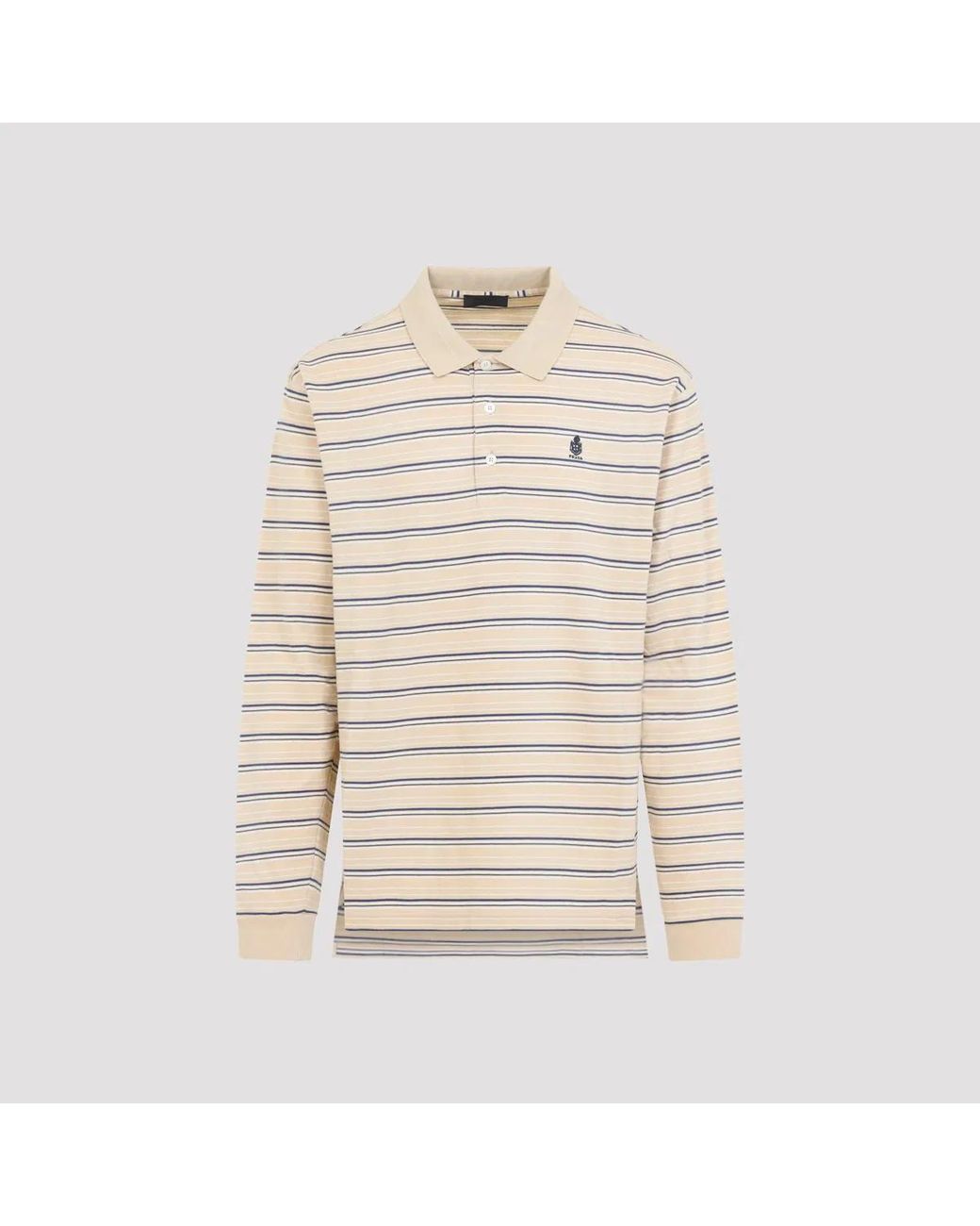 Prada White Deserto Royal Striped Piqué Polo for men