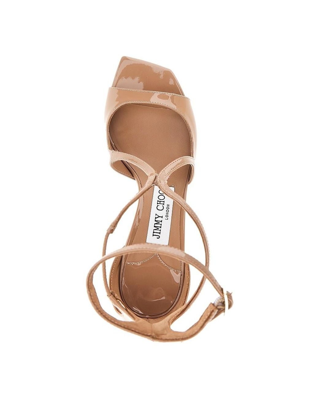 Jimmy Choo Metallic Azia Patent Leather Sandals