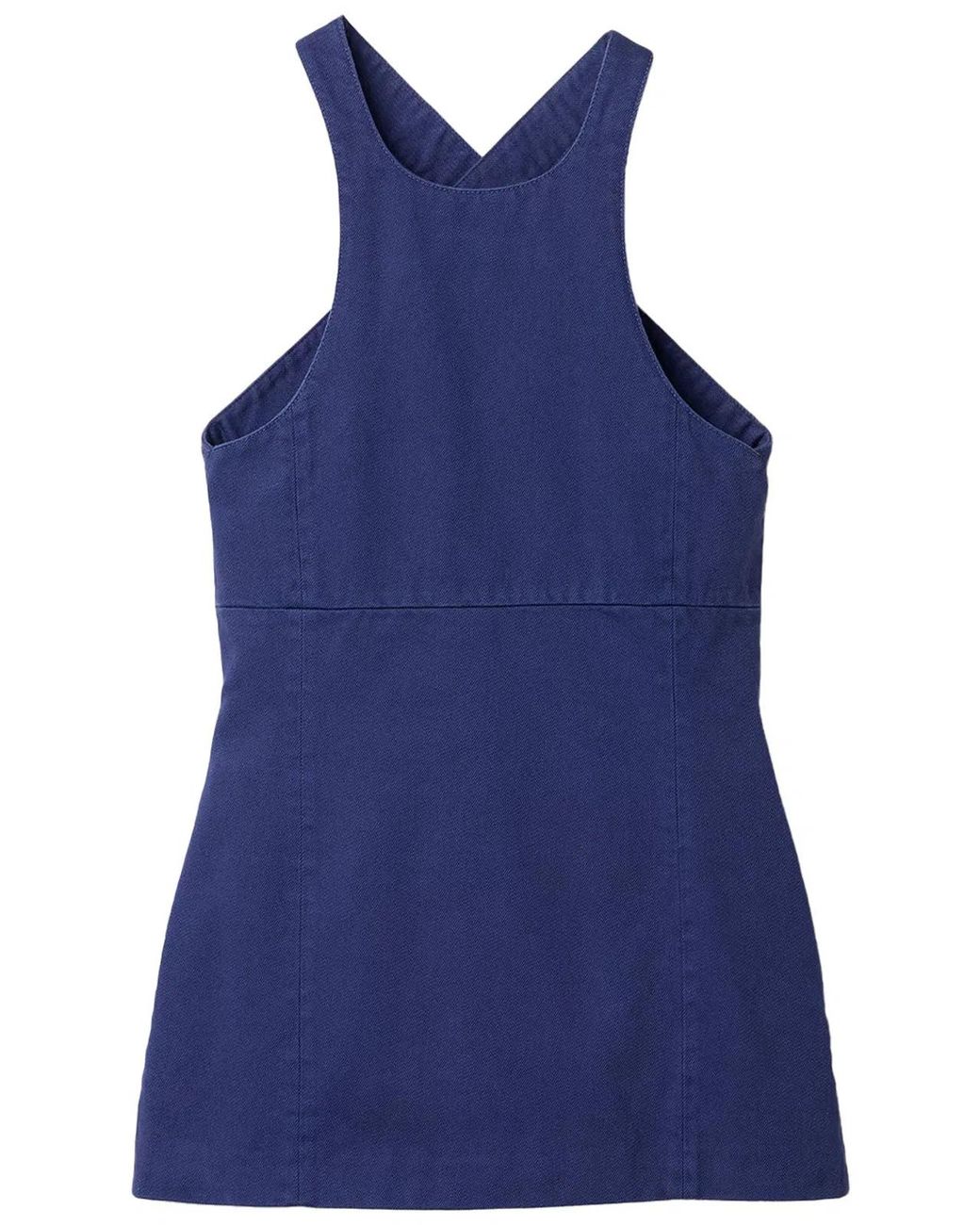 Miu Miu Blue Garment-Dyed Gabardine Mini Dress