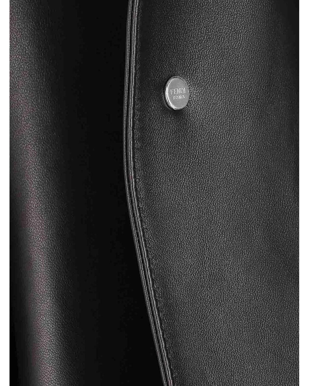 Fendi Black Lambskin Jacket for men