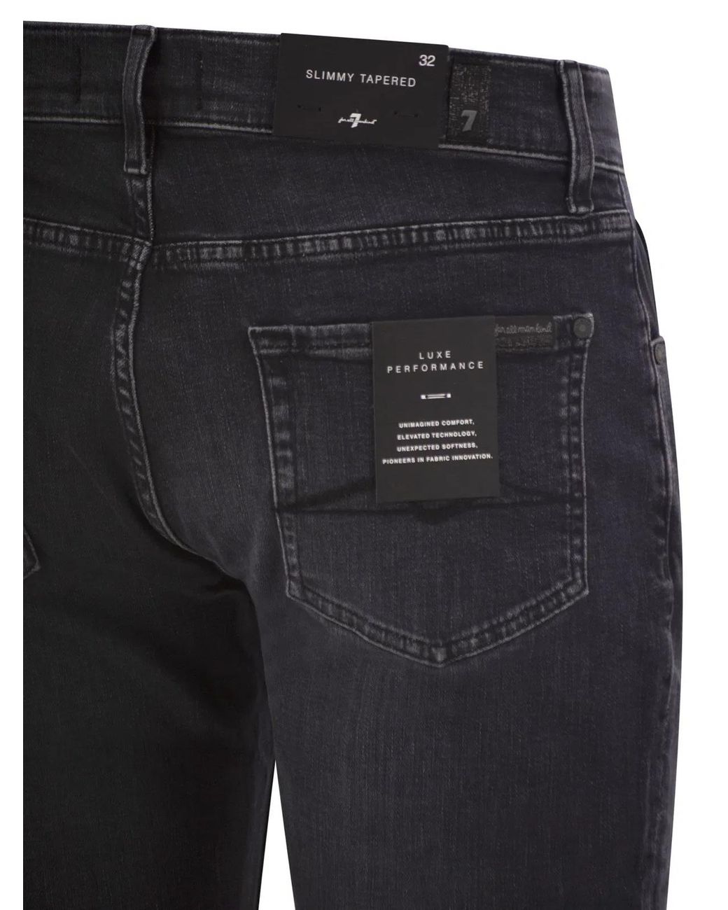 7 For All Mankind Blue Slimmy Tapered Jeans for men