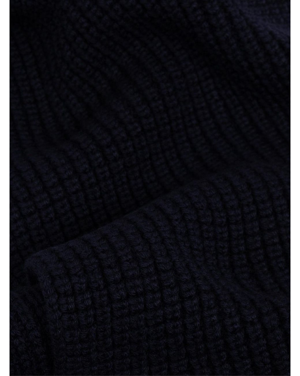 DSquared² Black Logo Patch Knit Wool Scarf for men