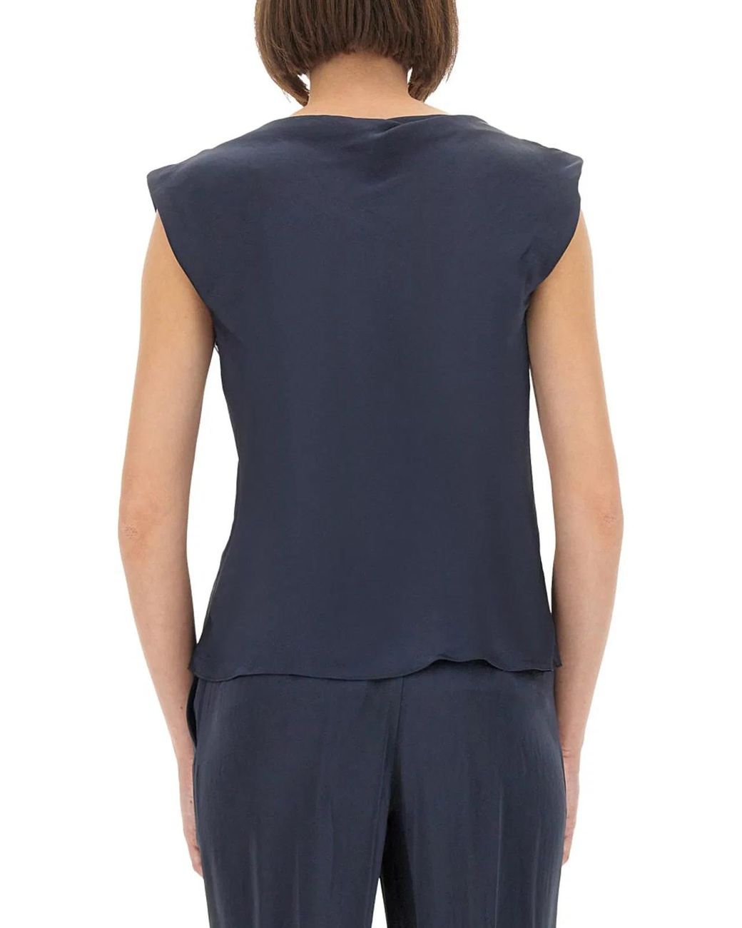 Theory Blue Satin Tops
