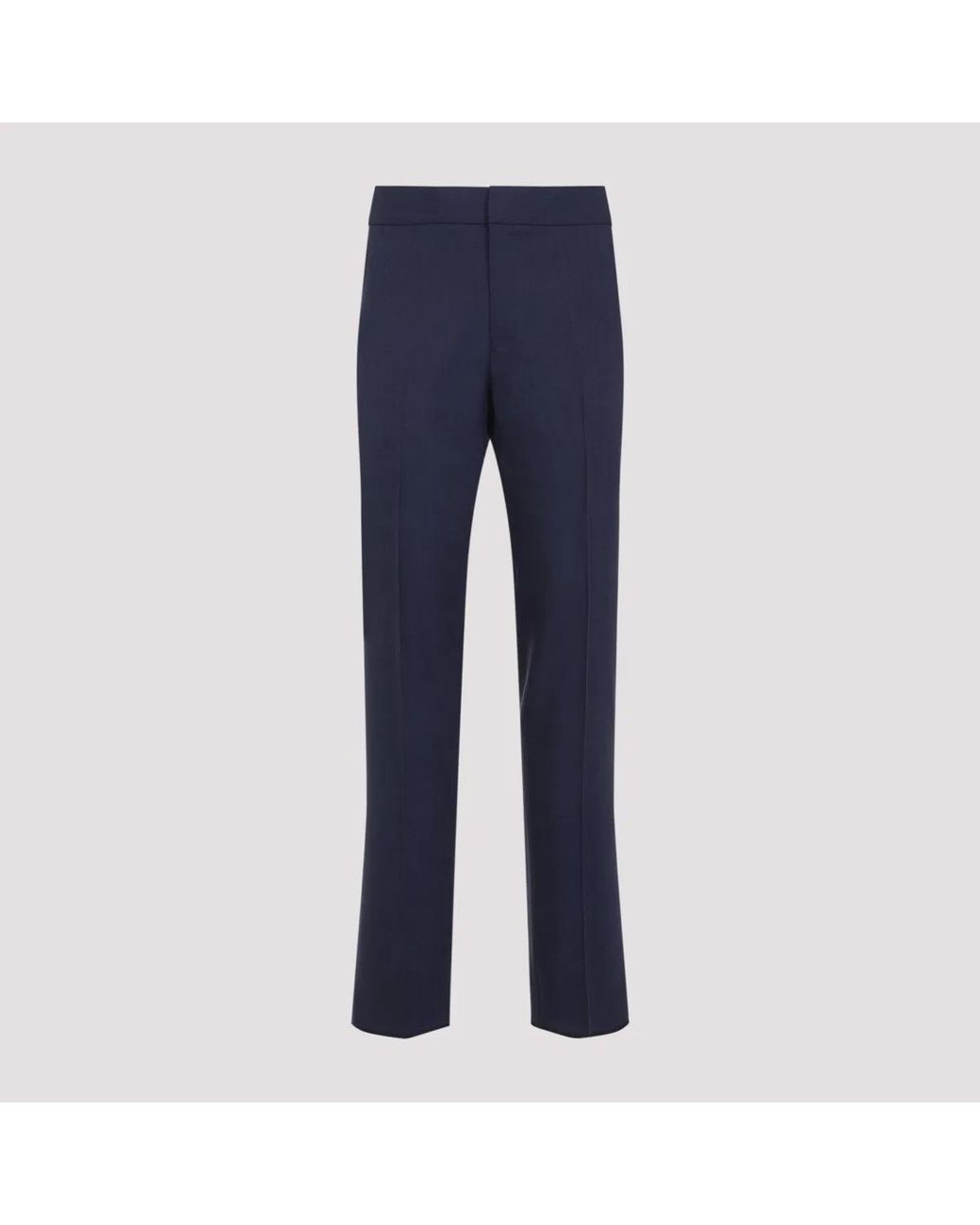 Zegna Blue Oasi Linen Pants for men