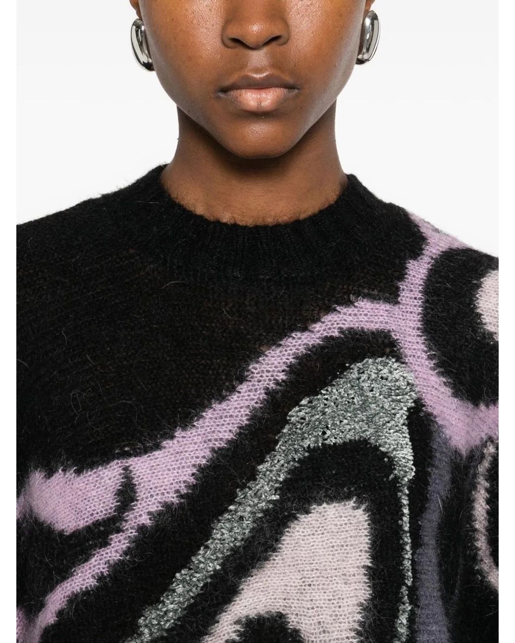 Emilio Pucci Black Wool Printed Sweater