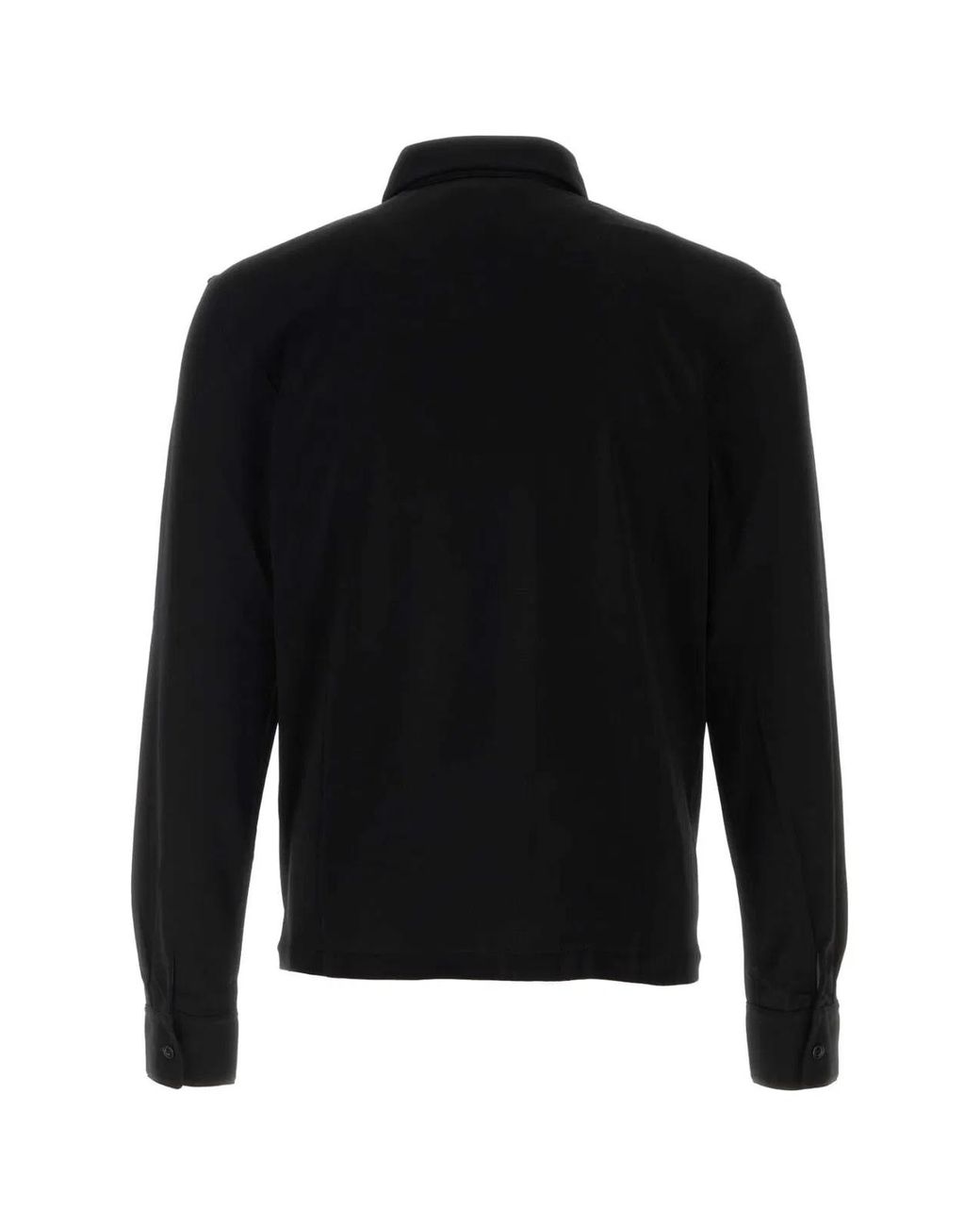 The Row Black Knit Reyes Polo Shirt for men