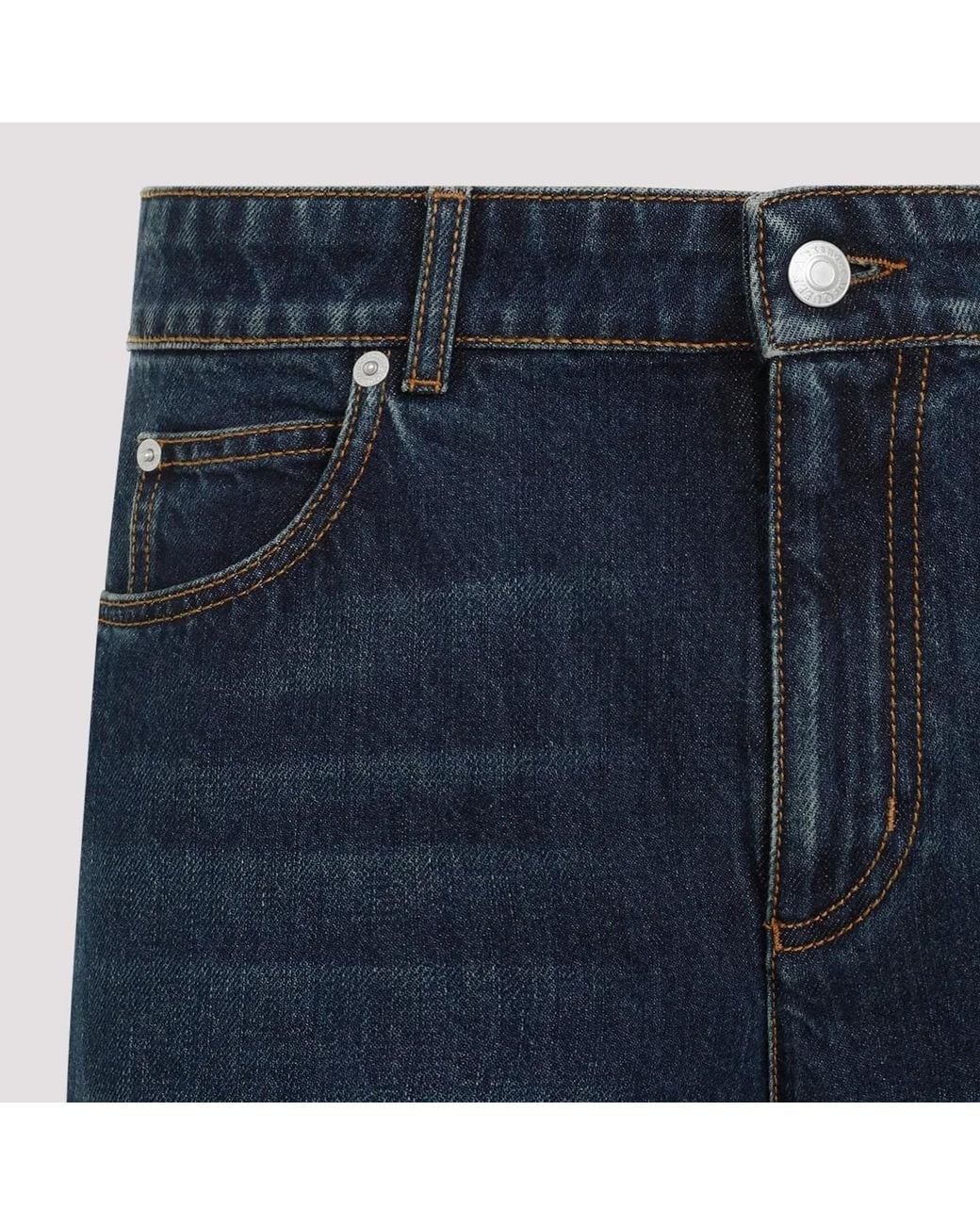 McQueen Blue Cotton Jeans