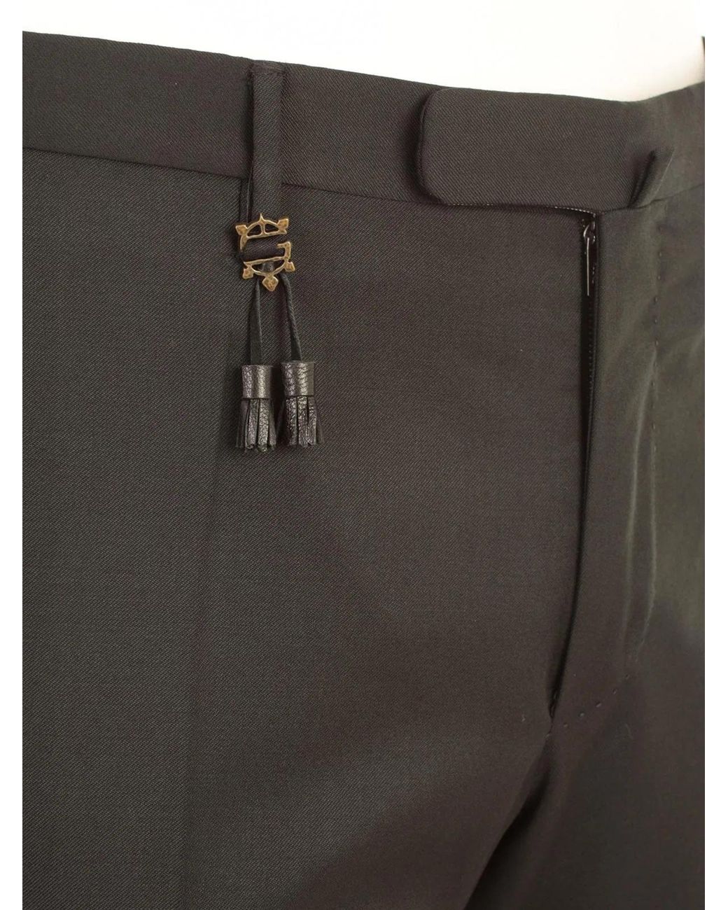 Incotex Black Wool Pants for men