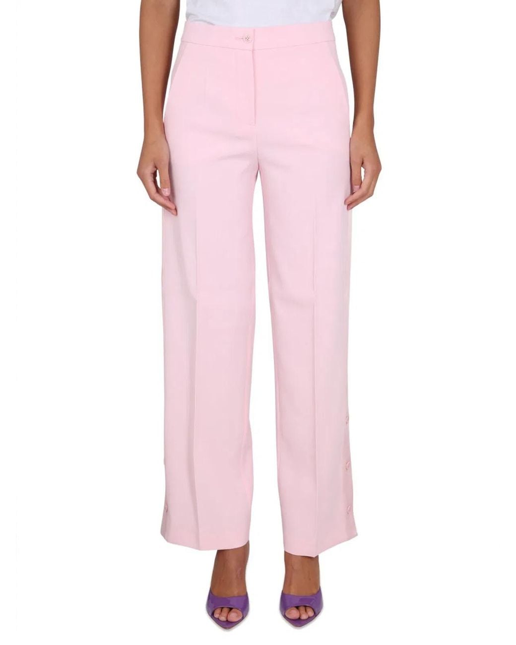 Boutique Moschino Pink Pants With Buttons