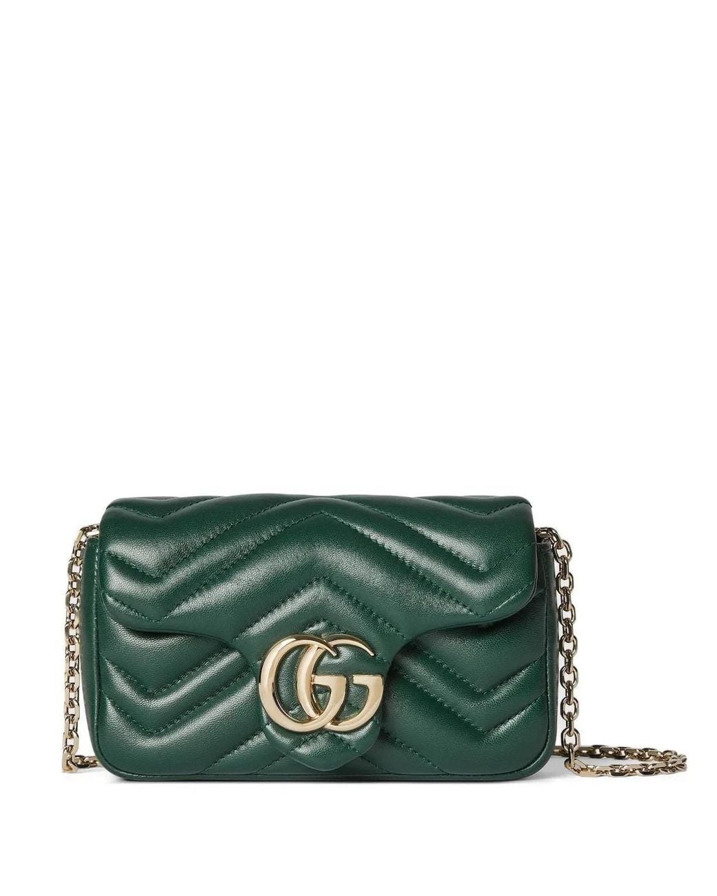 Gucci Green Superm Charme Mini Lamb Leather Bag
