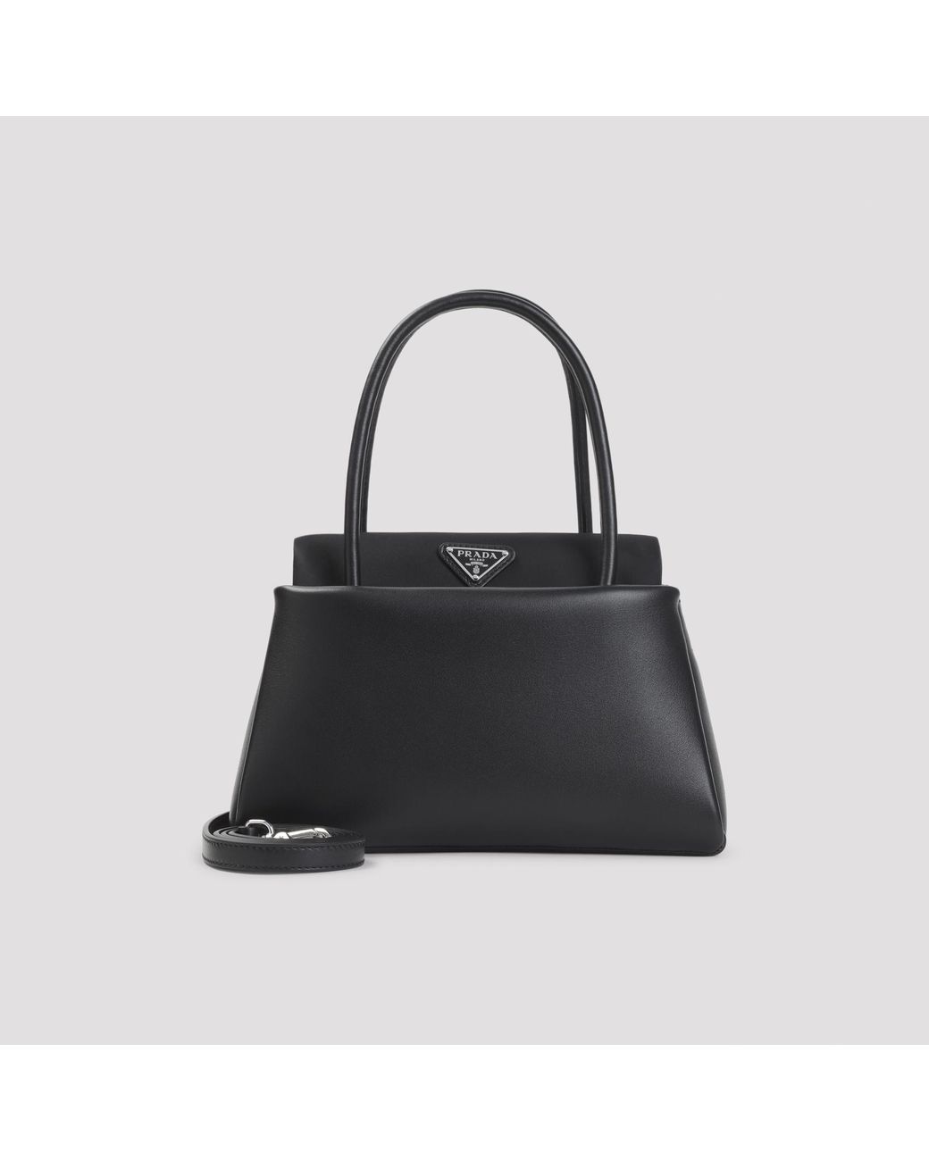 Prada Black Structured Leather Bag