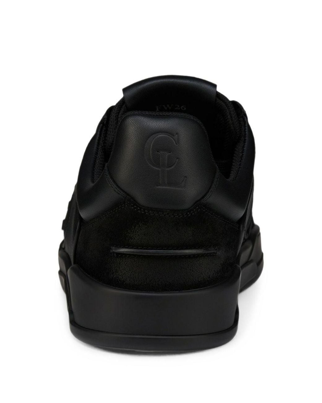 Christian Louboutin Black Basketball 1 Retro Leather Sneakers for men