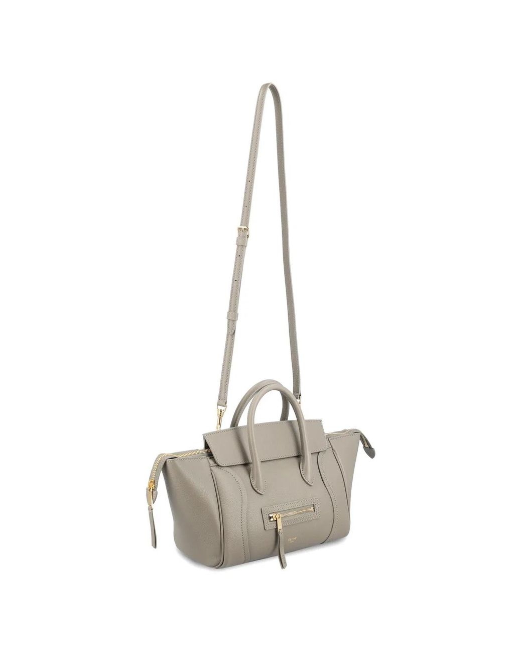 Céline Gray Luggage Small Leather Tote Bag