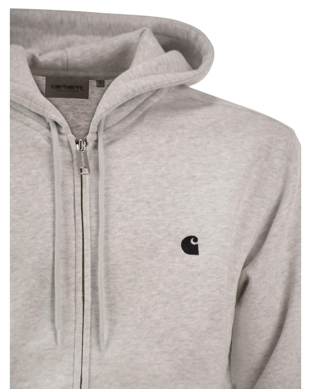 Carhartt Gray Zip-Up Hooded Sweatshirt