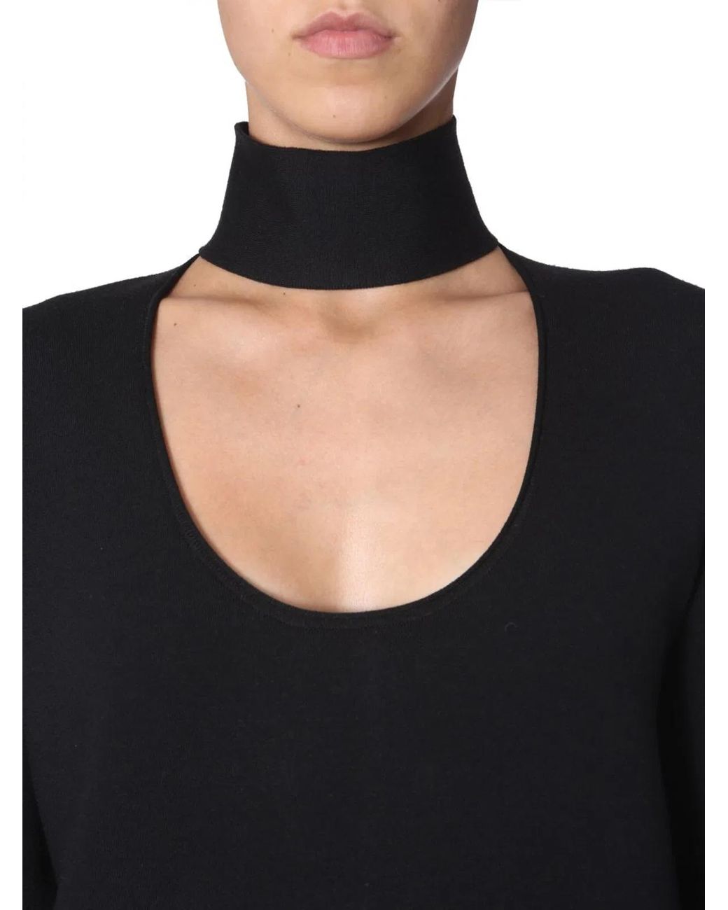 Bottega Veneta Black Embellished Gathered Jersey Midi Dress