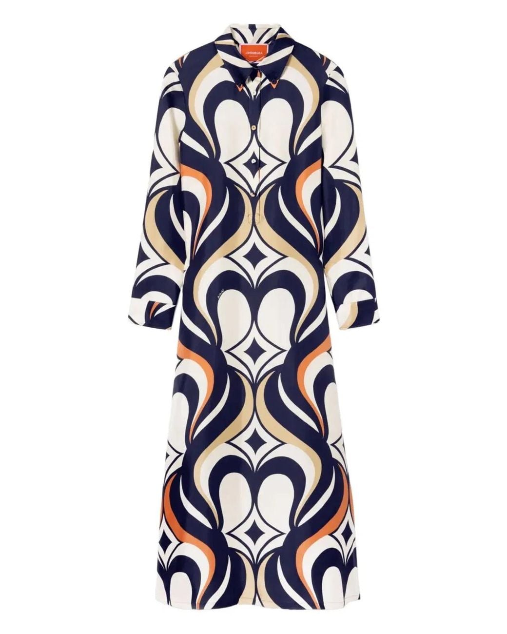 LaDoubleJ Blue Geometric Pattern Dress